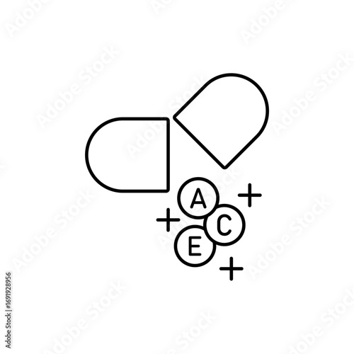 Icon a multivitamin, isolated against a clean background.