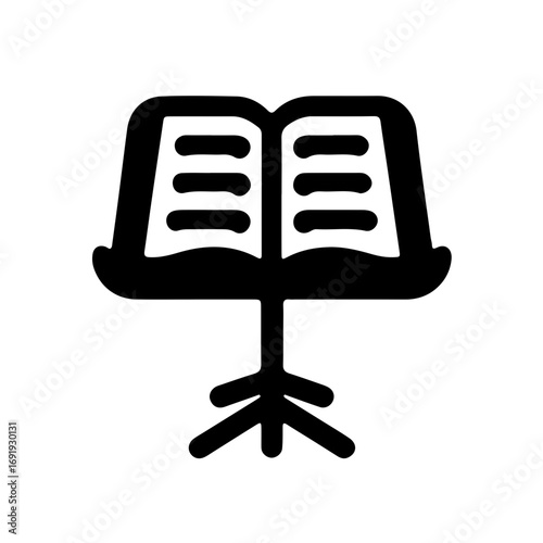 Sheet Music Stand Minimalist Black Icon Orchestra