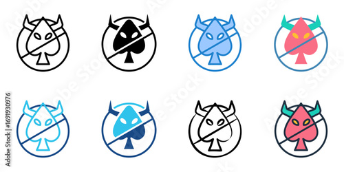 Anti cheat icon set multiple style collection 
