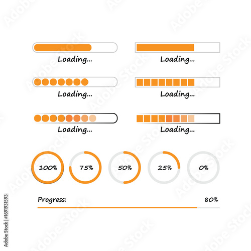 Loading bar search bar vector design illustration vol 01