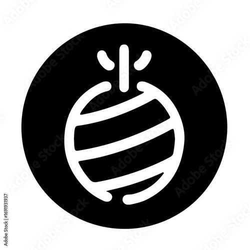 Caramel Apple Black Icon Carnival