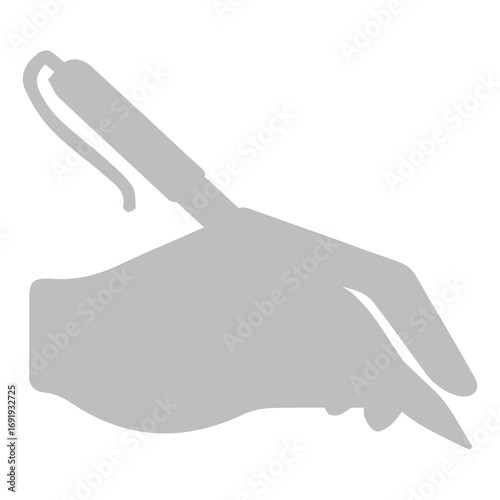 Writing Hand Silhouette