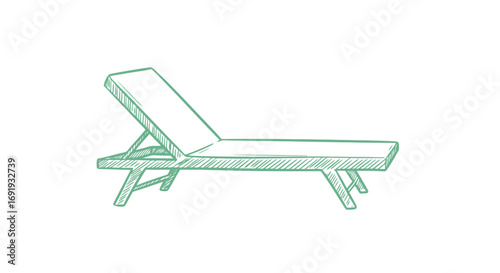 Adjustable Folding Wooden Outdoor Chaise Lounge.