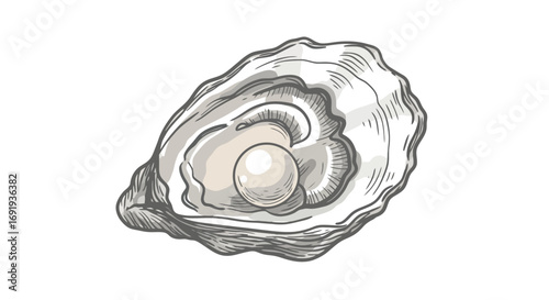 Oyster Shell with Pearl Inside 1.