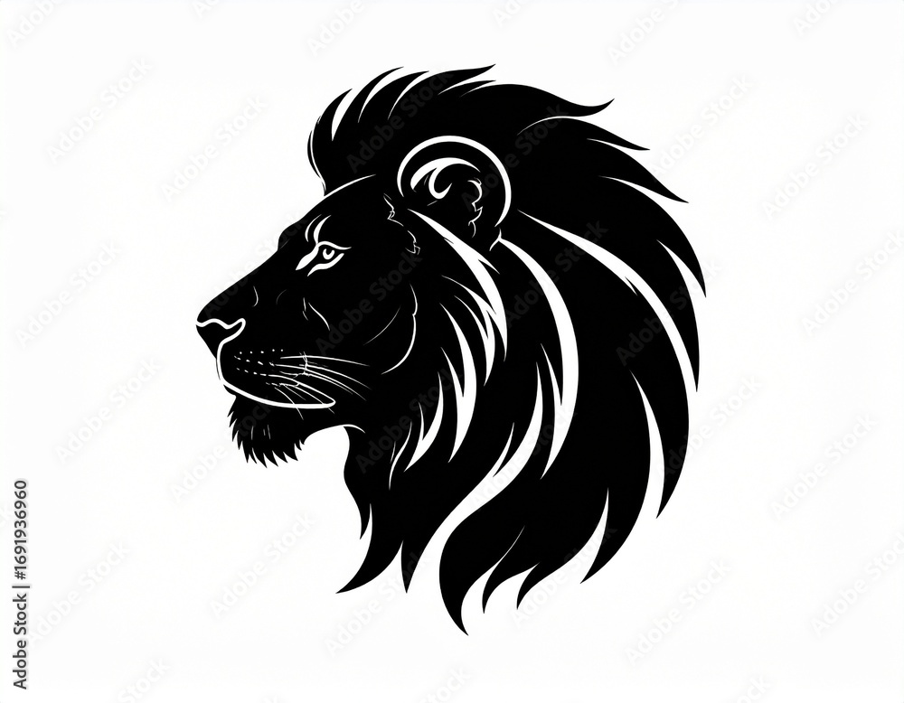 Obraz premium lion head vector
