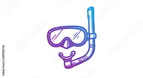 Snorkeling gear underwater diving equipment.