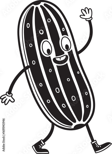 Cartoon Pickle Vector illustration