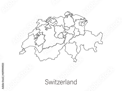 map of switzerland with regions