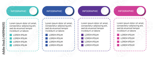 Steps business data visualization timeline process infographic template design with icons. Simple infographic design template