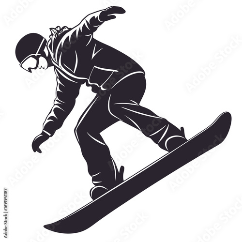 vector illustration of a snowboard