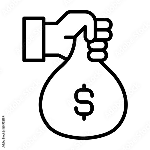 bribery Line Icon