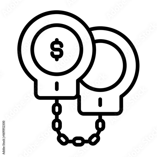 handcuffs Line Icon