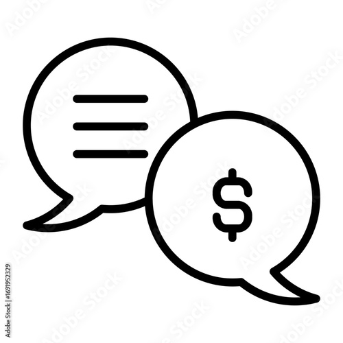 money talk Line Icon