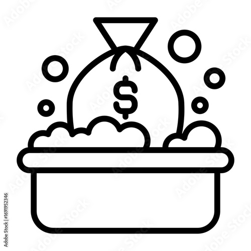 money laundering Line Icon