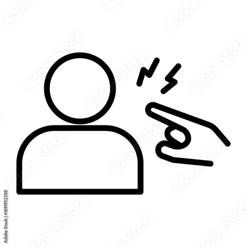 accusation Line Icon