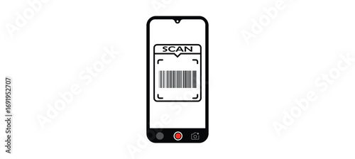QR Code Scan Label. Scan QR Code icon.