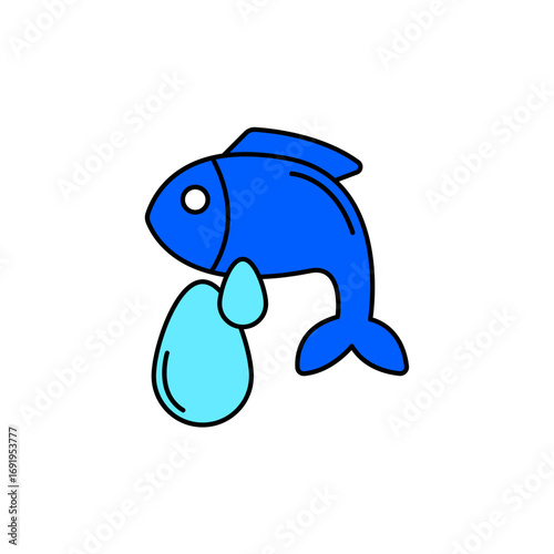 Icon a fish oil, isolated against a clean background.
