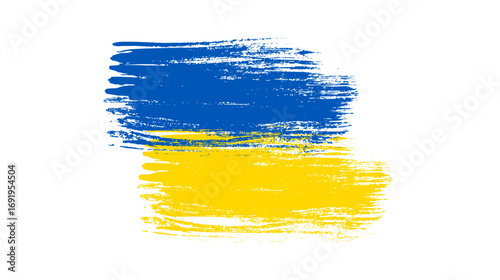 Ukrainian national flag in grunge style