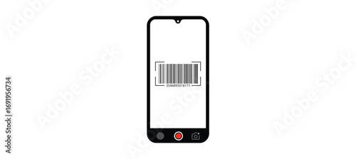 QR Code Scan Label. Scan QR Code icon.
