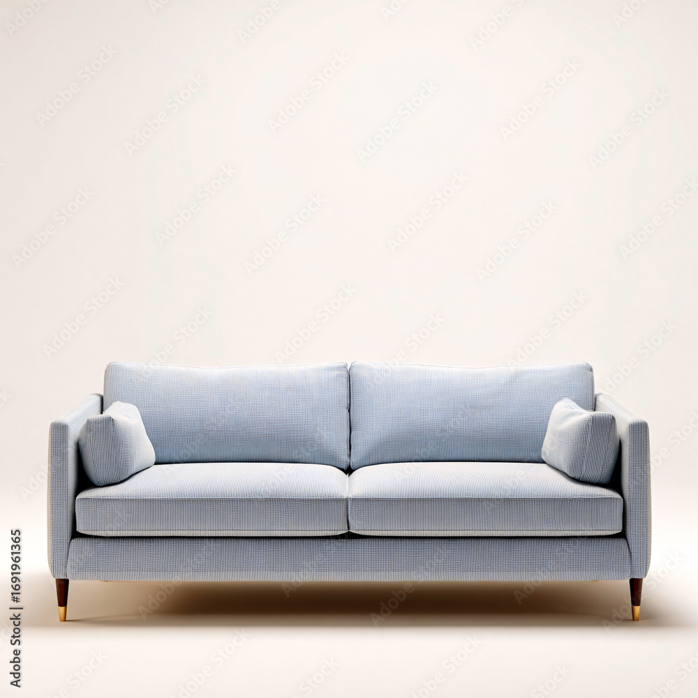 Fototapeta premium Contemporary Sofa with Abstract Geometric Pattern Upholstery