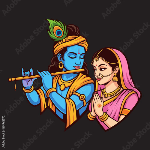 Illustration of RadhaKrishna