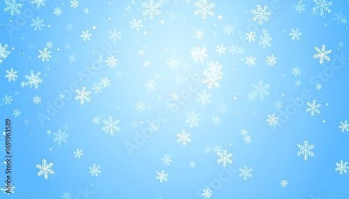 Light blue background with snowflakes