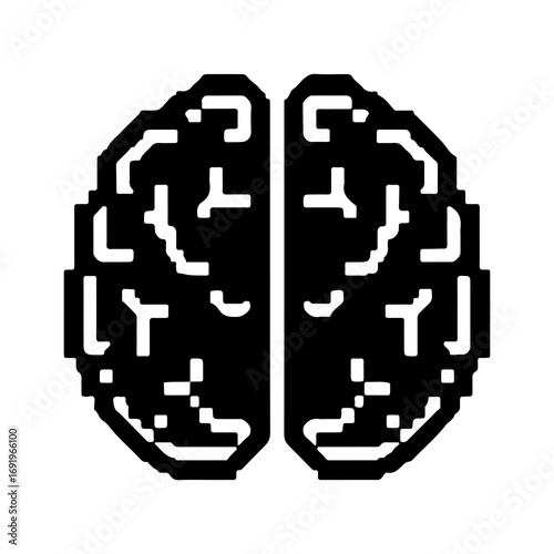 Human brain hemispheres with transparent background