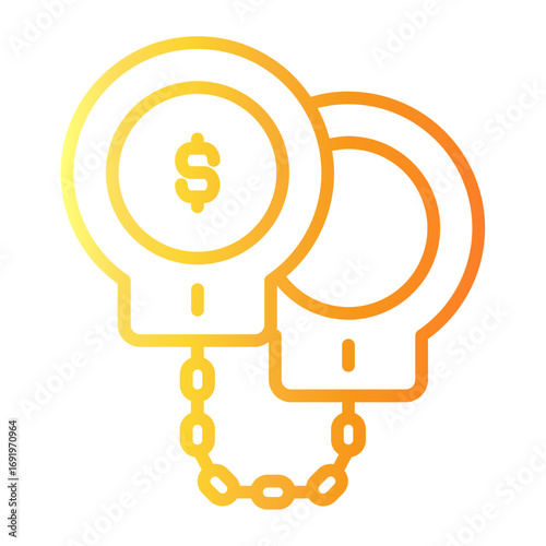 handcuffs Line Gradient Icon