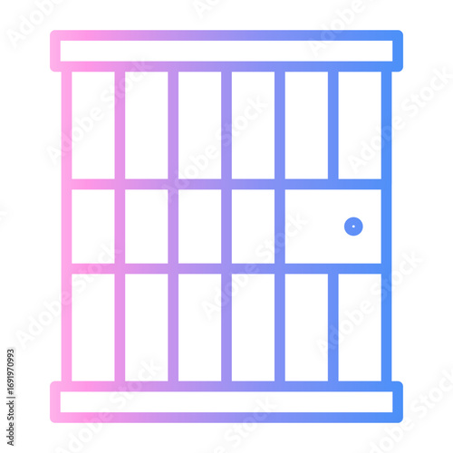 jail Line Gradient Icon