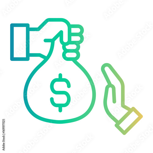 anti bribery Line Gradient Icon