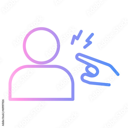 accusation Line Gradient Icon