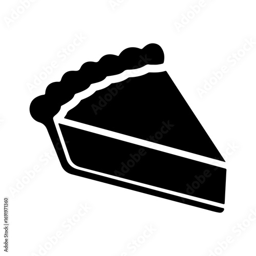 Pie slice icon with transparent background
