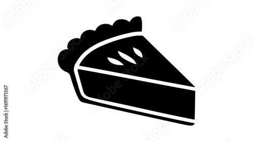 Pie slice icon with transparent background