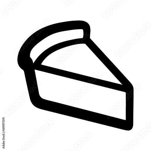 Pie slice icon with transparent background