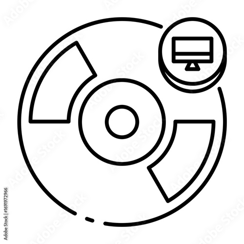 This CD icon is suitable for Computer Component.