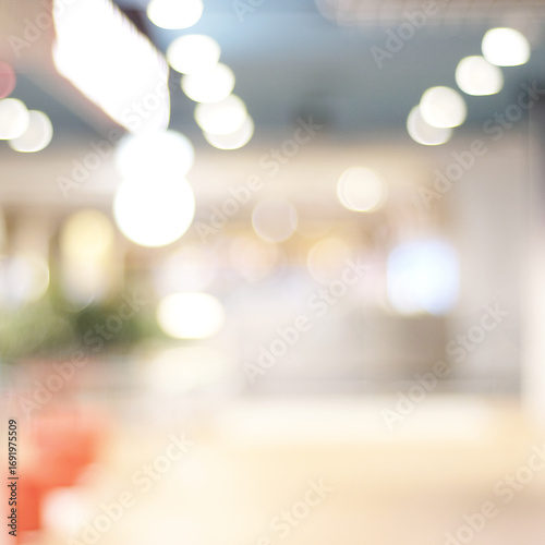 Blur abstract background, blurred gradient bright light with copy space backdrop, banner, blank modern business office interior hallway building design background