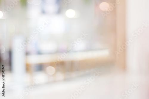 Blurred background : blur office with bokeh light background, banner, business concept
