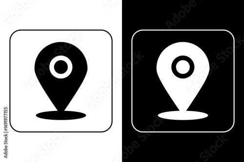 Pinpoint GPS Location Icon PNG Isolated Background.