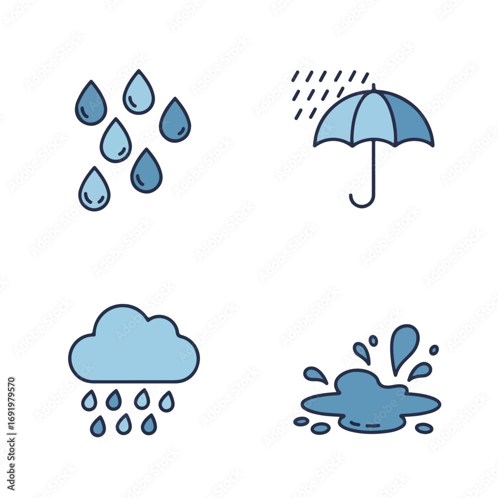 Obraz premium Weather icons set (1)