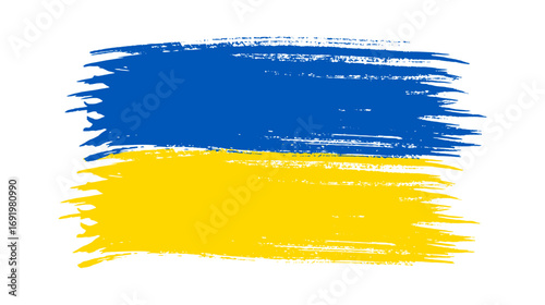 Ukrainian national flag in grunge style