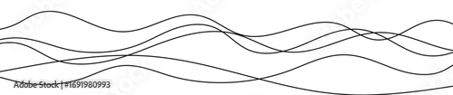 Thin curved wavy lines