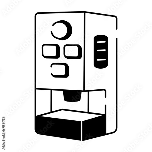 A doodle style icon showing a smart dehumidifier
