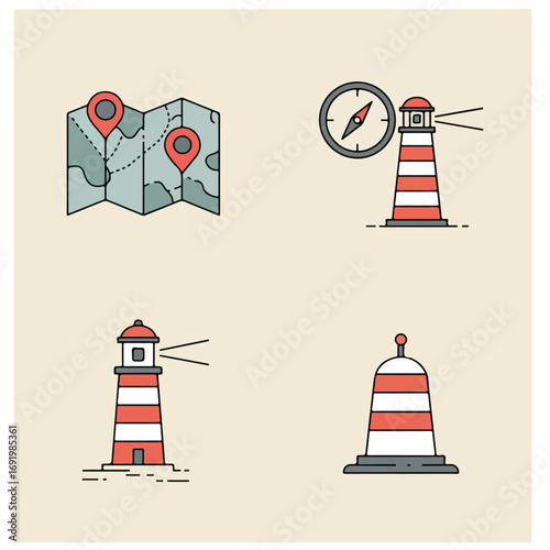 Four navigation icons