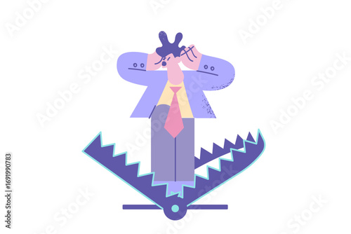 Business risks and fears concept