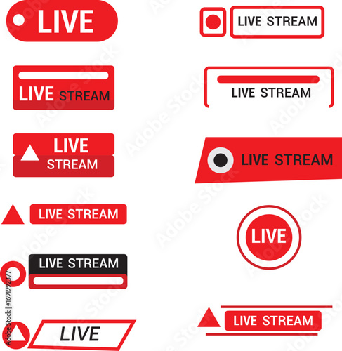 Live Stream Icons & Buttons