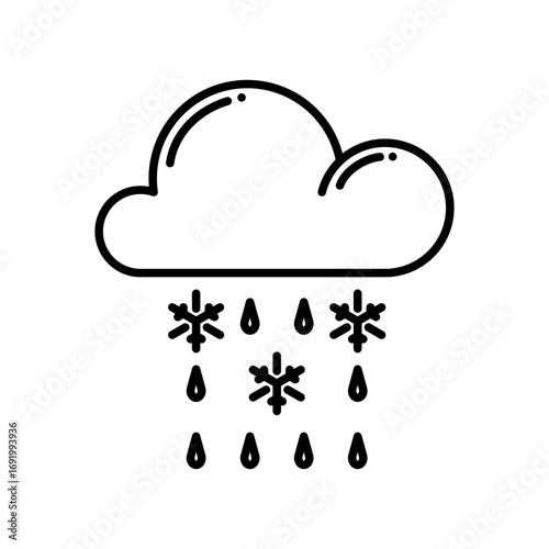 sleet icon vector design template elegant style