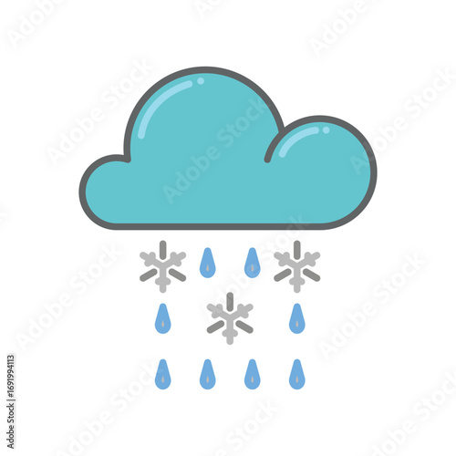 sleet icon vector design template elegant style
