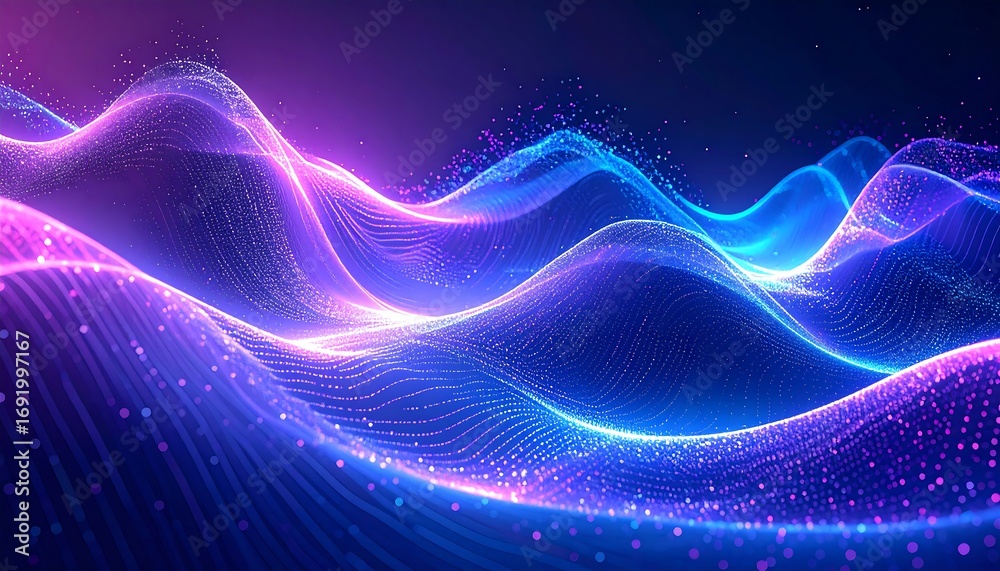 Abstract digital wave patterns in vibrant neon colors Abstract digital wave patterns in vibrant neon colors