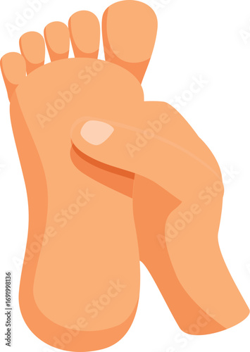 Hand massaging foot sole for reflexology therapy, promoting wellness and relaxation