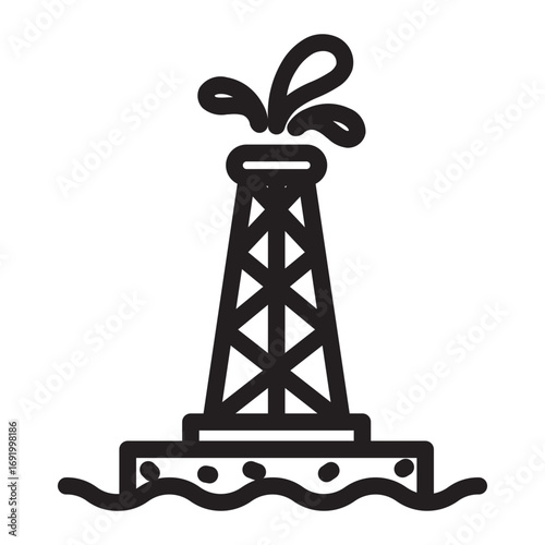 derrick Line Icon